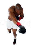 Attractive black male boxer