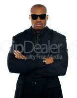 Serious african man in business suit