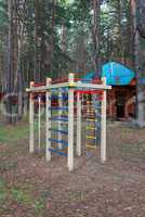 Colorful playground for childrens in the forest