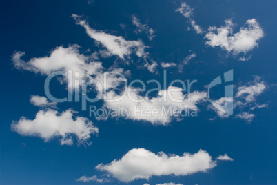 Blue sky with white clouds