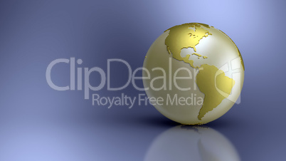 Golden Globe on blue background - Amerika