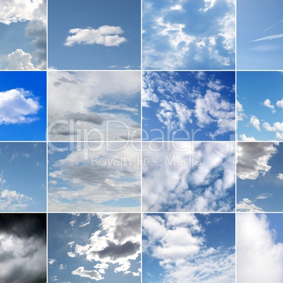 Blue sky collage