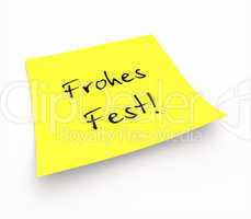 Notizzettel - Frohes Fest!