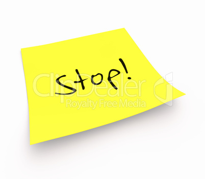 Notizzettel - Stop!