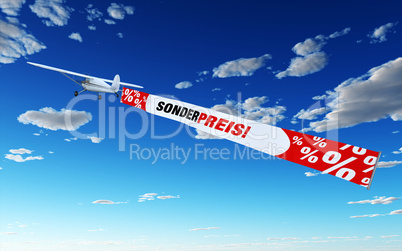 Flugzeug mit Banner - Sonderpreis!