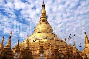 Golden towers in Myanmar