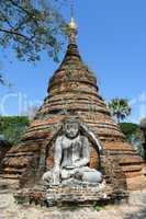 buddhist tower in myanmar