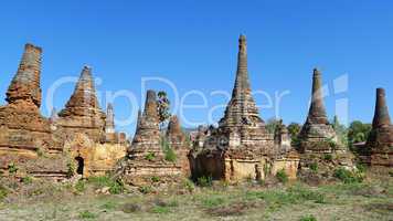 Buddhist towers in Myanmar