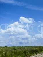 blue sky with clouds