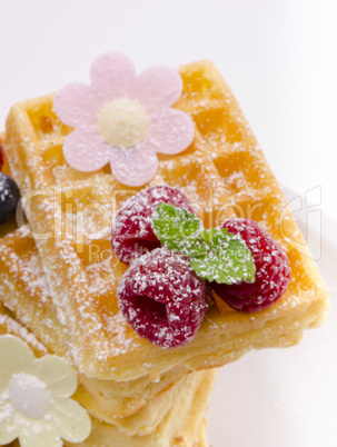 waffel mit frucht