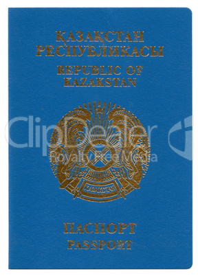 Kazakhstan passport on white background