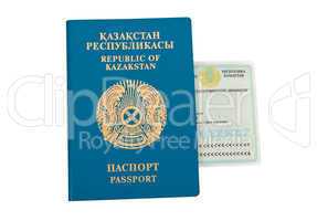 Kazakhstan passport on white background