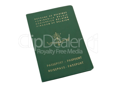 Old Belgian passport