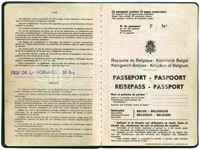Old Belgian passport