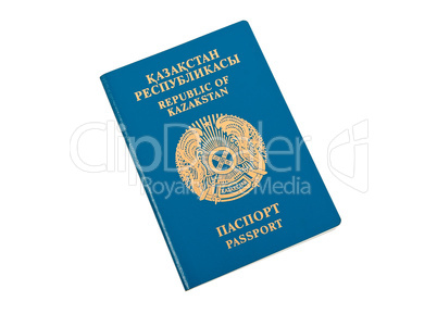 Kazakhstan passport on white background