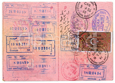 Passport stamps