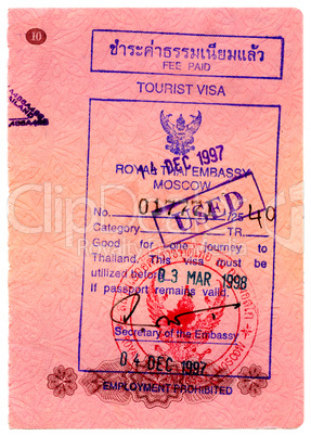 Passport stamps