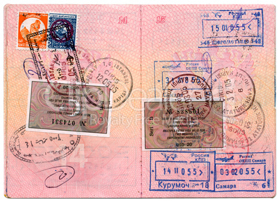 Passport stamps