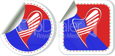 USA national and patriotic concepts for badge, sticker etc.