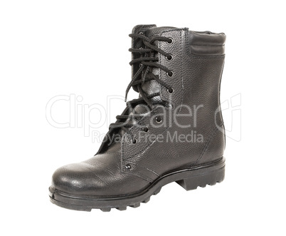 Black army boot