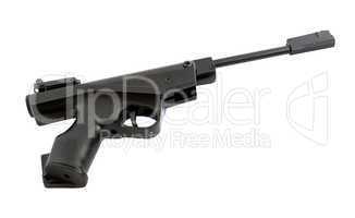 Russian air pistol isolated on the white background