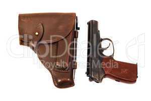 Russian 9mm handgun and holster