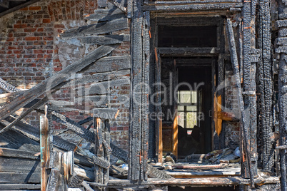 Abandoned burnt house