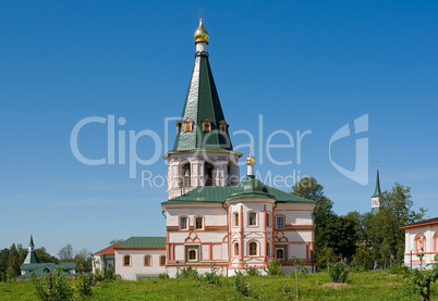 Orthodox church. Iversky monastery in Valday, Russia