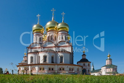 Orthodox church. Iversky monastery in Valday, Russia