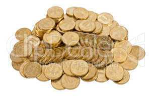 Coins isolated on white background
