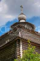 Small wooden church in Novgorod region, Russia