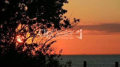 Sonnenuntergang an der deutschen Ostseeküste