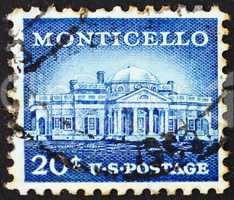 Postage stamp USA 1956 Monticello