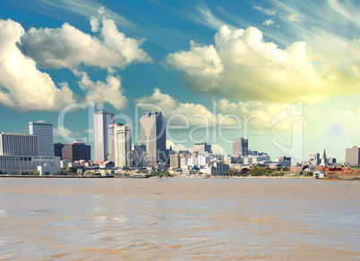 New Orleans Skyline from Mississippi, Louisiana