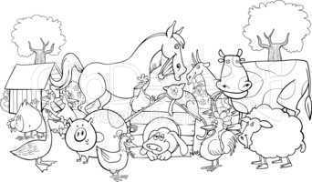 farm animals for coloring