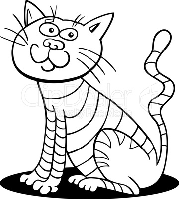sitting cat for coloring book