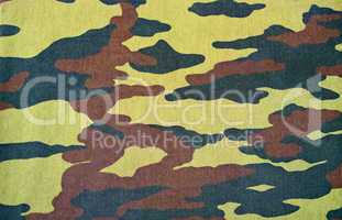 camouflage pattern with rough realistic fabric texture