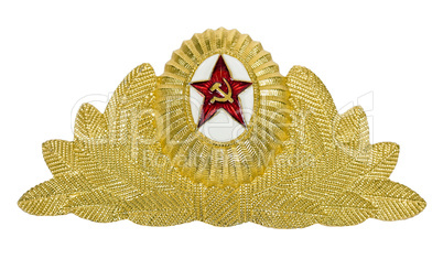 Insignia on soviet officer cap