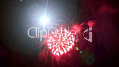 fireworks and flashes
