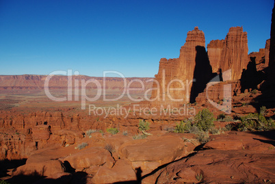 Partial view of Fisher Towers, Utah