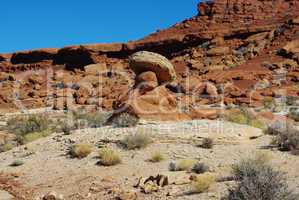 Desert and rock formations near White Canyon, Utah