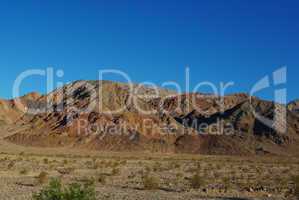 Desert and coloured mountain range, Death Valley, California