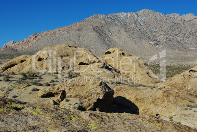 Rocks and mountains near Christmas Tree Pass, Nevada