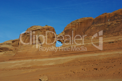 Hole in rock near Delicate Arch, Utah