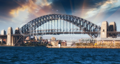 Dramatic Sky above Sydney Harbour Bridge