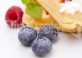 waffle with fruit