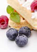 waffle with fruit