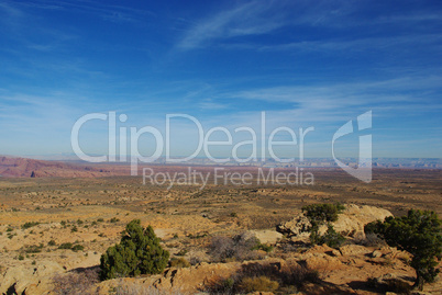 Wide view on plains near Lake Powell, Arizona