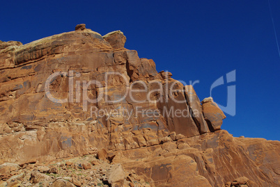 Colourful rock wall, Arches Nationalpark, Utah