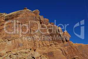 Colourful rock wall, Arches Nationalpark, Utah